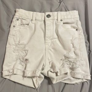 American Eagle Super Stretch White 00 Jean Shorts